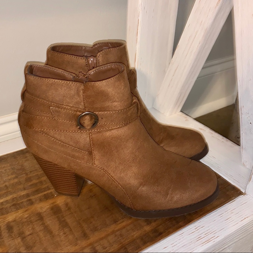 Brown booties size 9.5